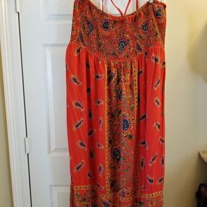 Strapless halter maxi dress